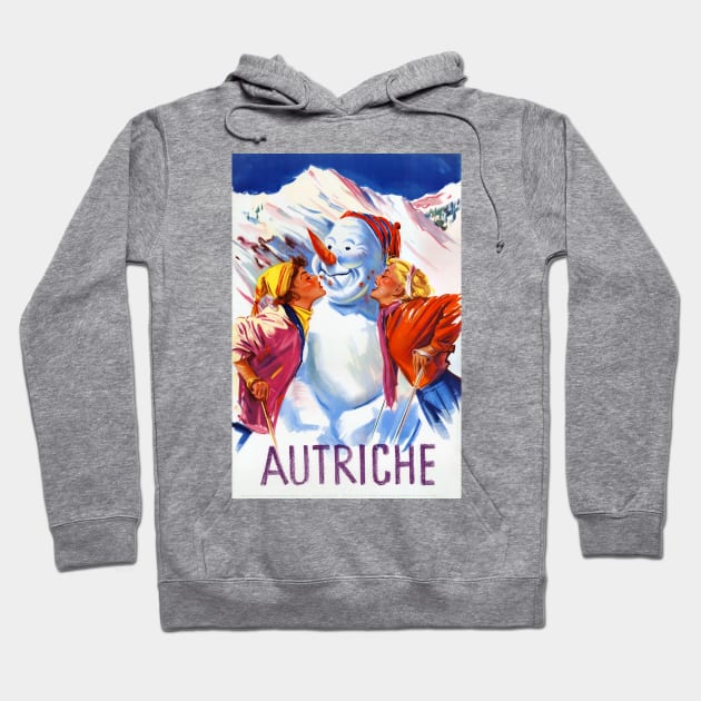 Vintage Travel Poster Autriche Austria Hoodie by vintagetreasure